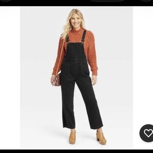 Universal Thread Women's Black Denim Overalls